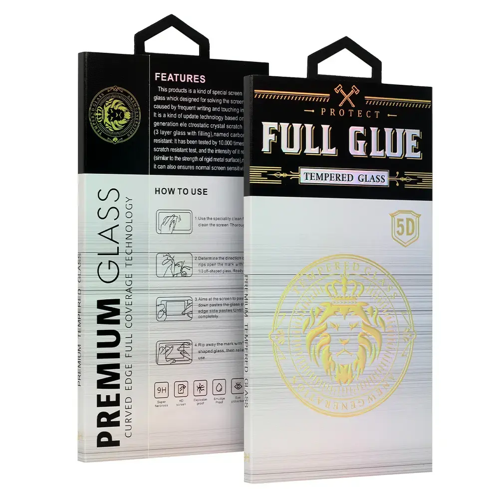 Tempered Glass HARD Full Glue 5D for IPHONE 17 PRO MAX BLACK