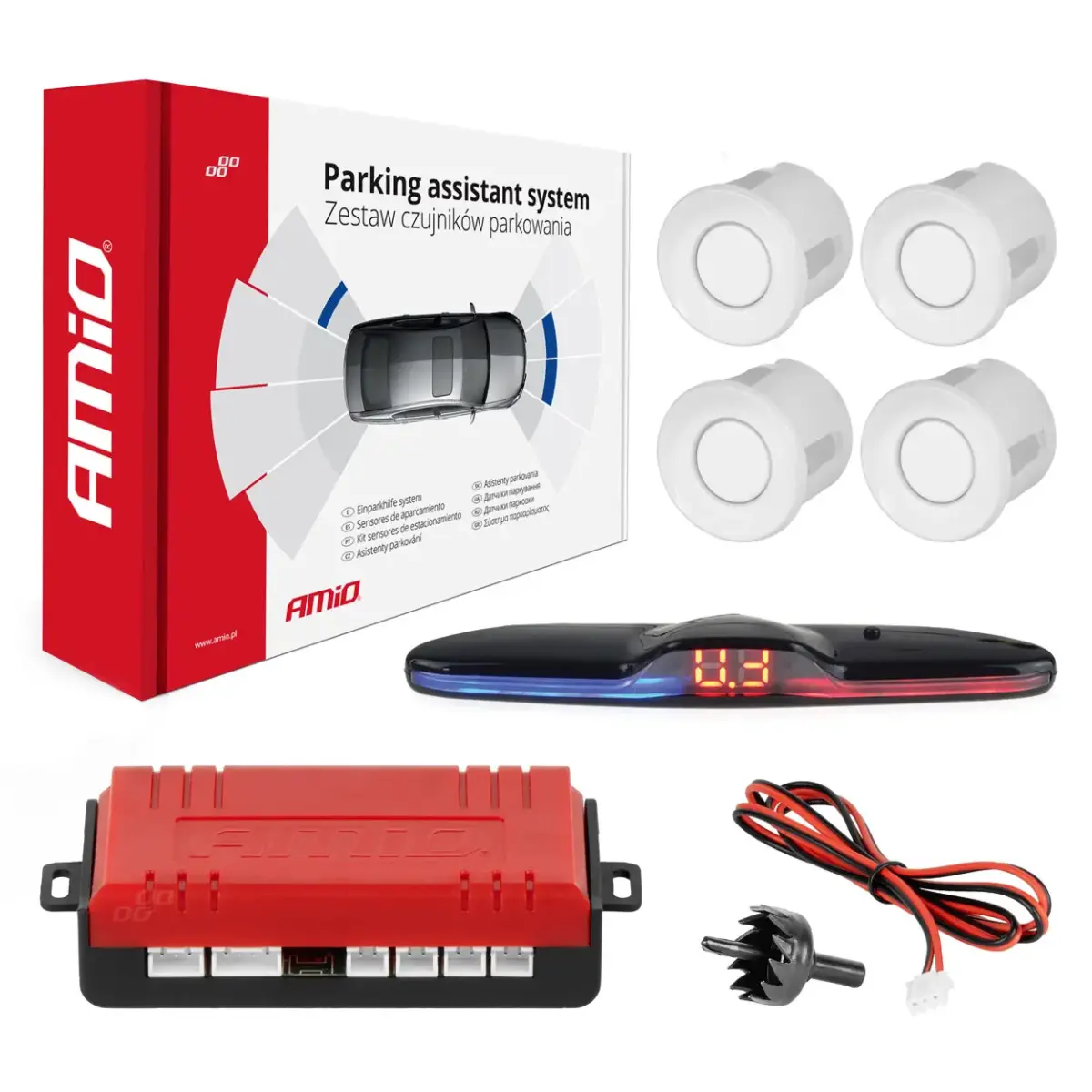 Parking assistant system MAX LED 4 sensor white