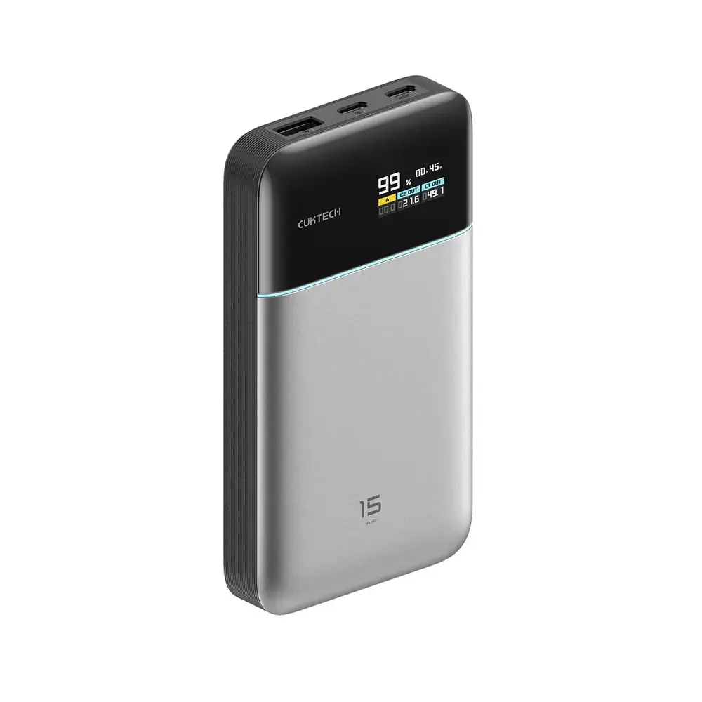 Cuktech PB150S Power Bank | 15,000 mAh | 100W | USB-C, USB-A | gray