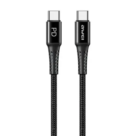 AWEI CL-111T data transfer and charging cable | USB-C to USB-C | 60W | black