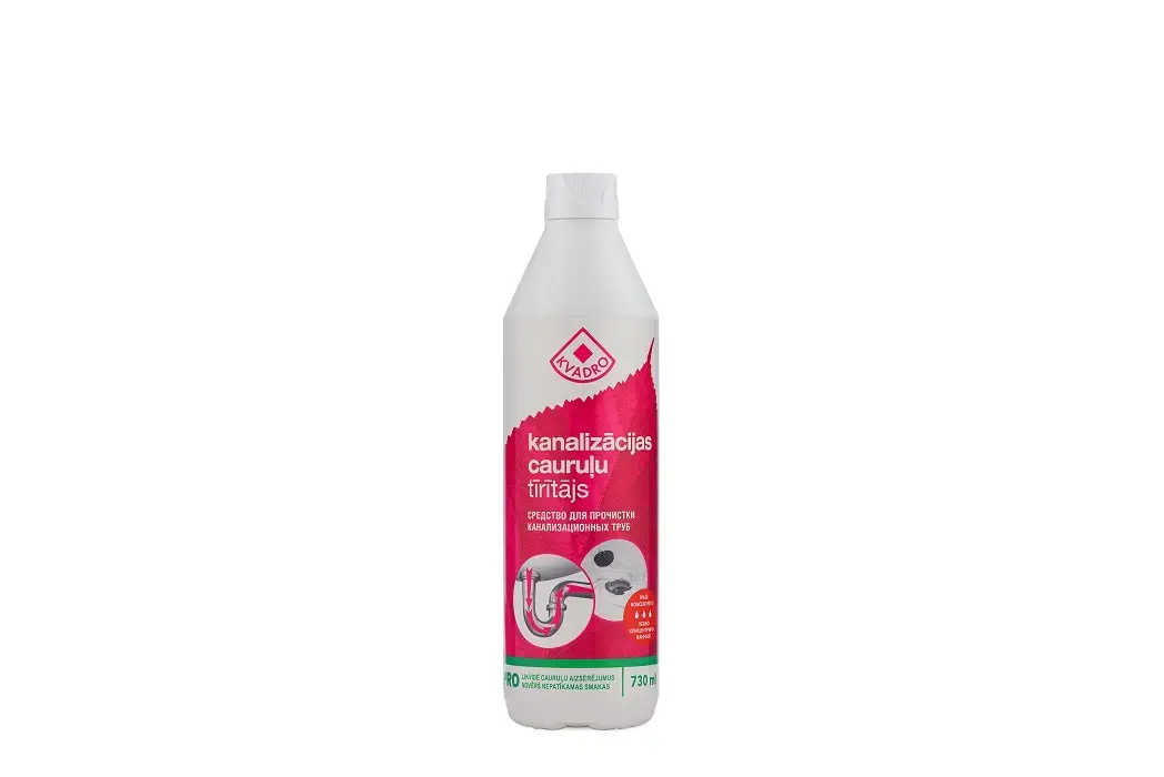 Kanalizācijas cauruļu tīrītājs KVADRO, 730ml