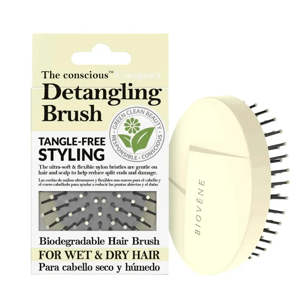 Biovene, The Conscious, Compact, Hair Brush, Canary Yellow, For Styling