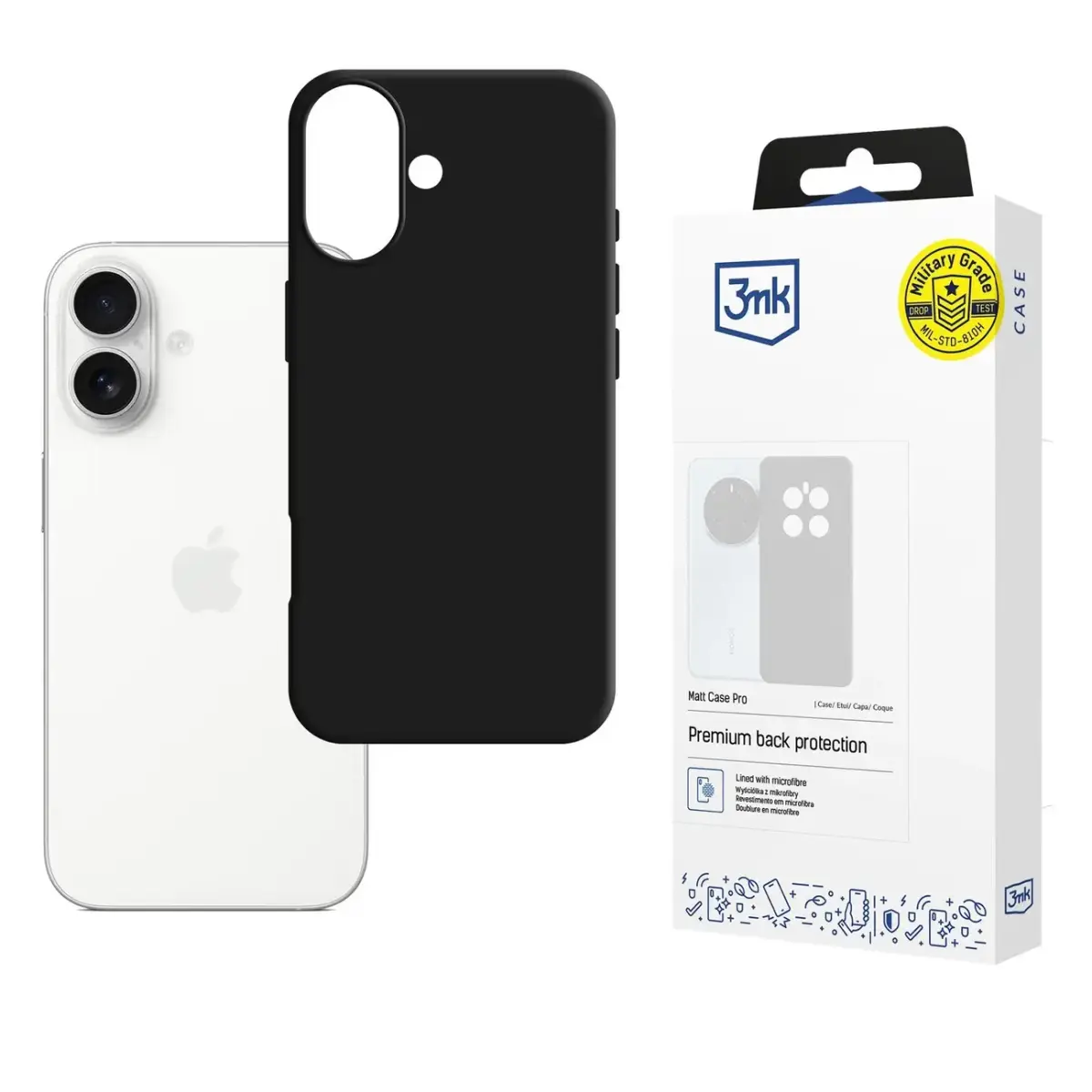 3mk Matt Case Pro for Apple iPhone 17 - matte black