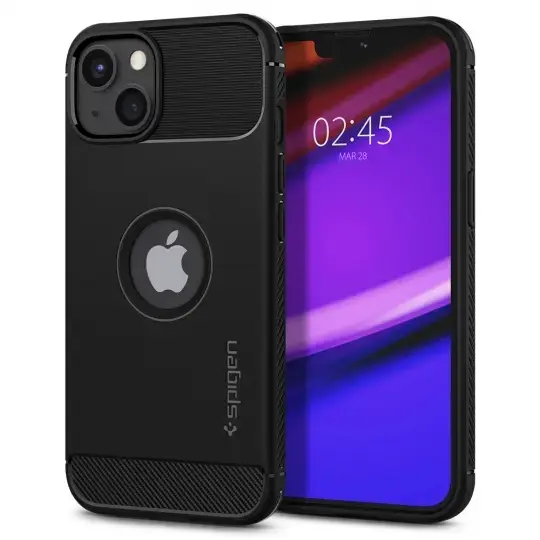 Case SPIGEN Rugged Armor ACS03314 for Iphone 13 Mini - Matte Black