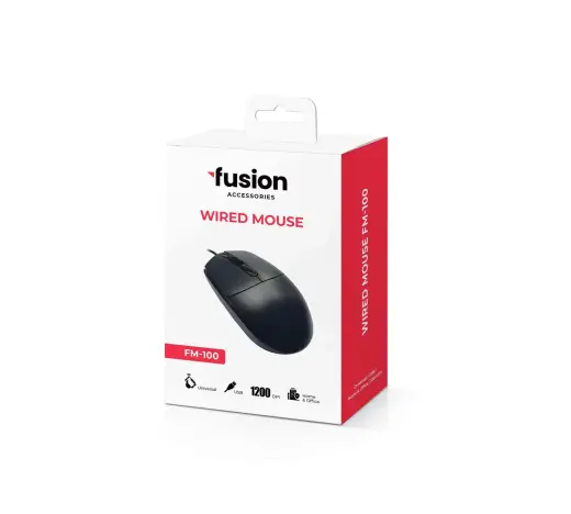 Fusion FM-100 optiline hiir | 1200 dpi | must