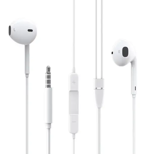 Borofone Earphones BM30 Original Series with microphone white