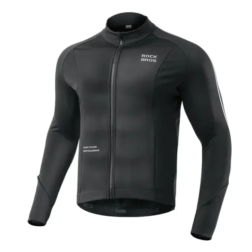 Rockbros Fall/Winter Long Sleeve Cycling Jacket L - Black