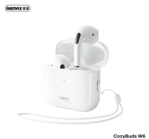 REMAX BLUETOOTH EARPHONES TWS W6 BLACK BT 5.3