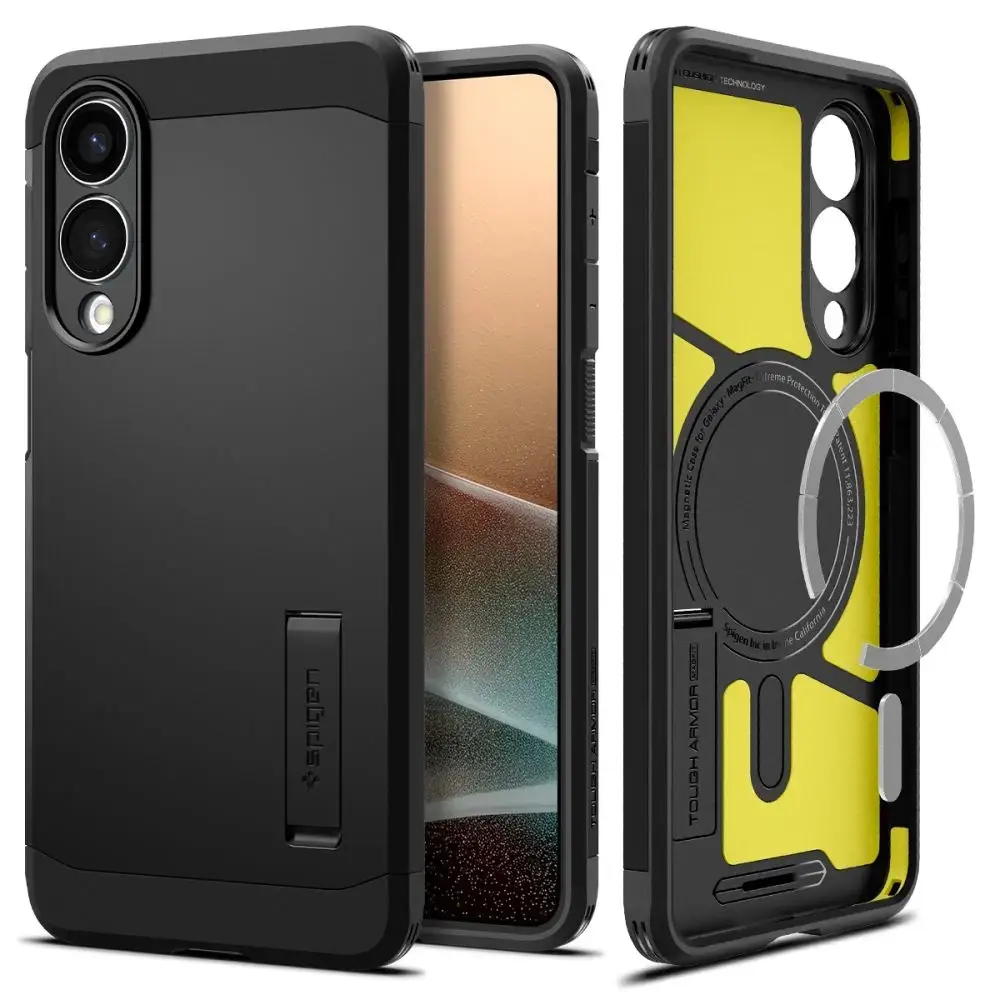 Spigen Tough Armor MagSafe case for Samsung Galaxy S25 Edge - black