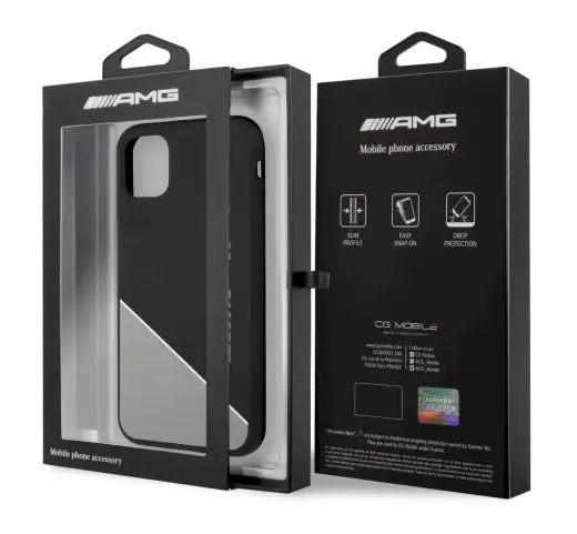 AMHCN61WGDBK AMG Liquid Silicone Two Tones Case for iPhone 11 Grey