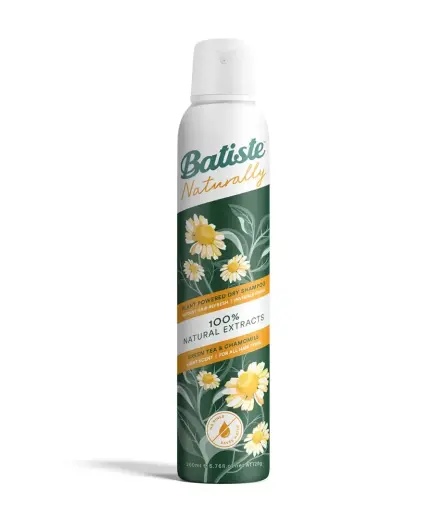 Batiste Naturally Green Tea & Chamomile Refreshing, Oil-absorbing Dry Shampoo 200 Ml