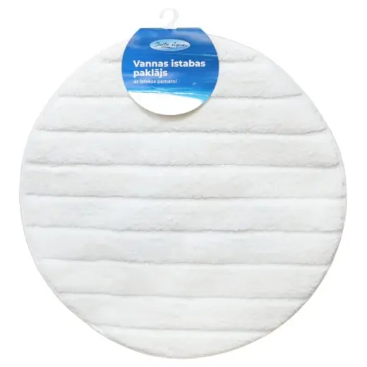 Vannas istabas paklājiņš D70cm Rino, balts