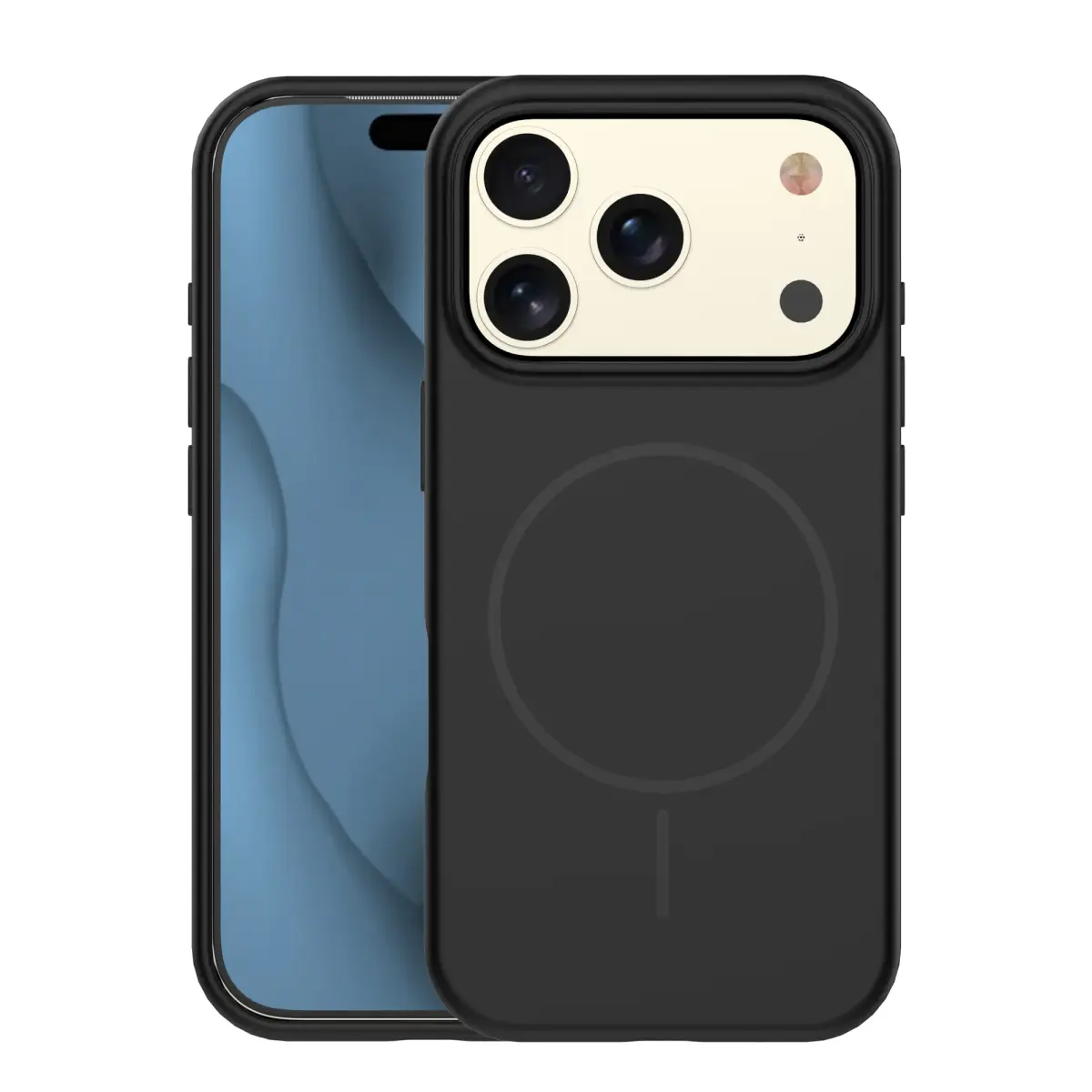 Silicone Thin Mag maciņš ar MagSafe atbalstu telefonam iPhone 17 Pro melns