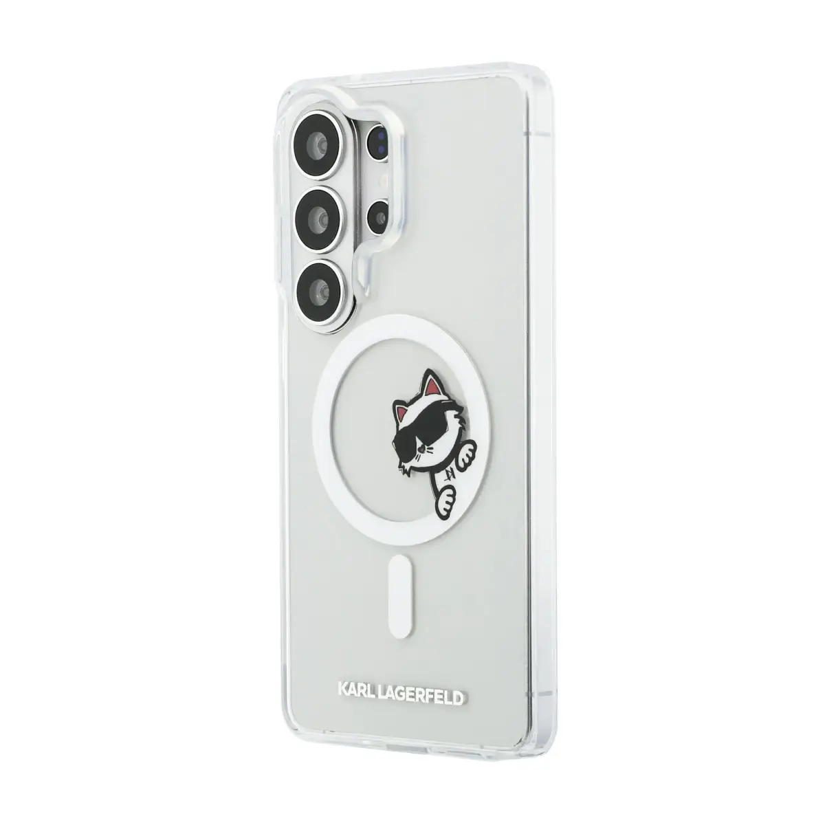Karl Lagerfeld IML Choupette Peekaboo Logo Magnetic Case for iPhone Samsung Galaxy S26 Ultra Transpa...