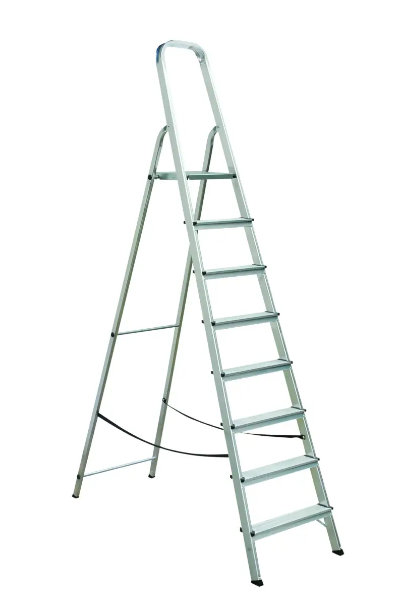 Elkop Aluminum ladder ALW, 8 steps, platform height 1.64m/max 3.6m,