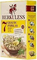 Herkuless 7 graudu pārslas ar klijām un linsēklām, 0.5kg