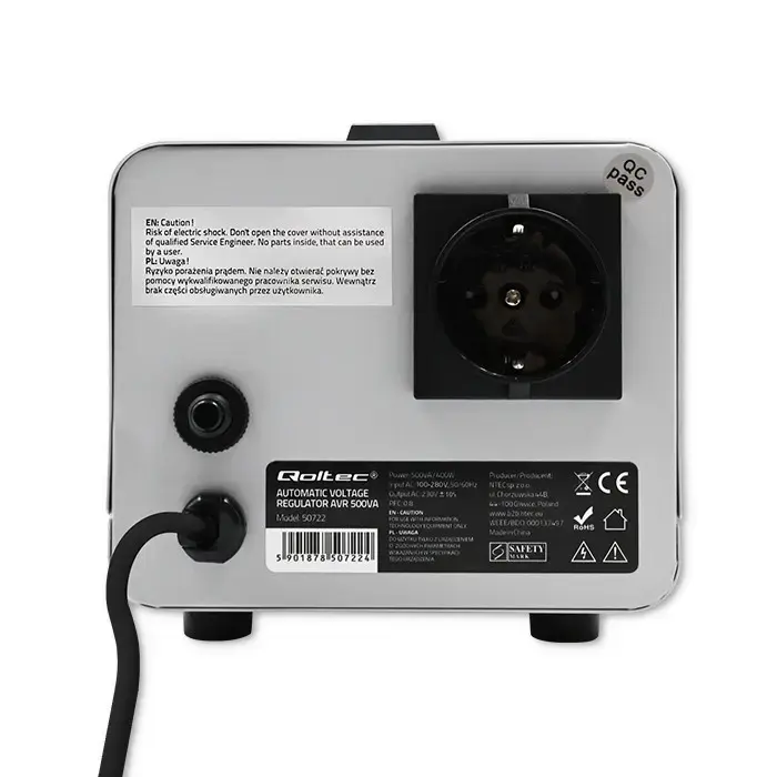 Qoltec Automatic Voltage Stabilizer AVR 500VA