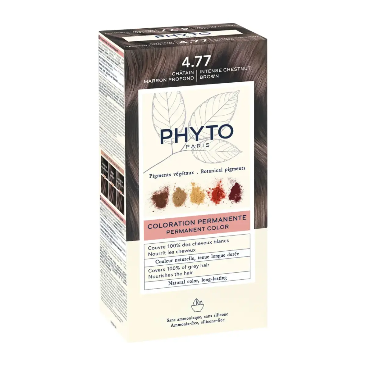 Phyto, Phytocolor, Permanent Hair Dye, 4.77 Intense Chestnut Brown, 50 ml