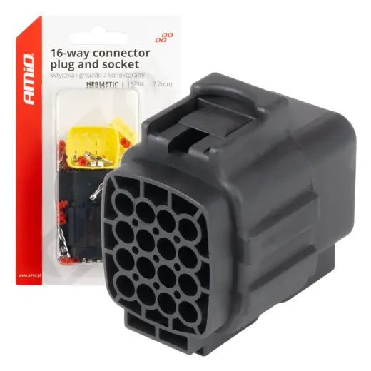 Connector plug and socket set 16 PIN 2.2mm AMIO-04353