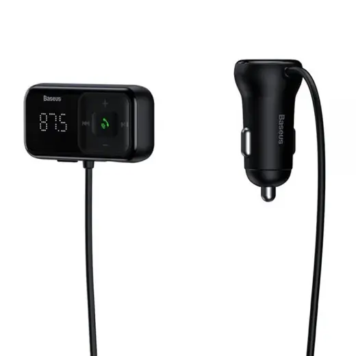 Baseus T typed S-16 wireless MP3 car charger Black