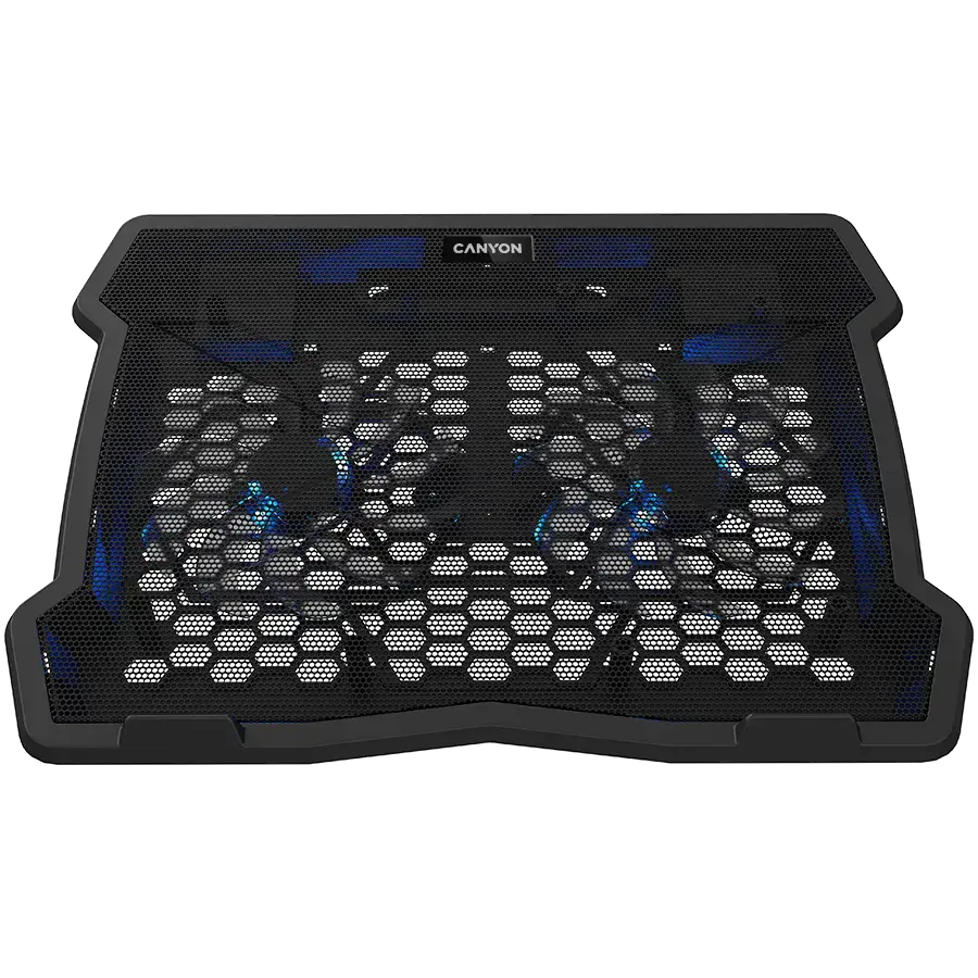 CANYON NS03, Cooling stand dual-fan with 2x2.0 USB hub, support up to 10”-15.6” laptop, ABS plastic and iron, Fans dimension:125*125*15mm(2pcs), DC 5V, fan speed: 800-1000RPM, size:340*265*30mm, 435g