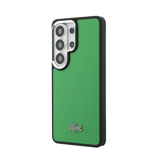 Lacoste Petit Pique Metal Logo telefono dėklas Samsung Galaxy S26 Ultra (S948) žalias