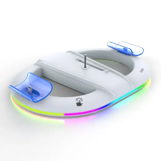 iPega P5S045 Vertical Charging Stand with RGB for PS5 Slim/PS5 Pro White (Damage Package)