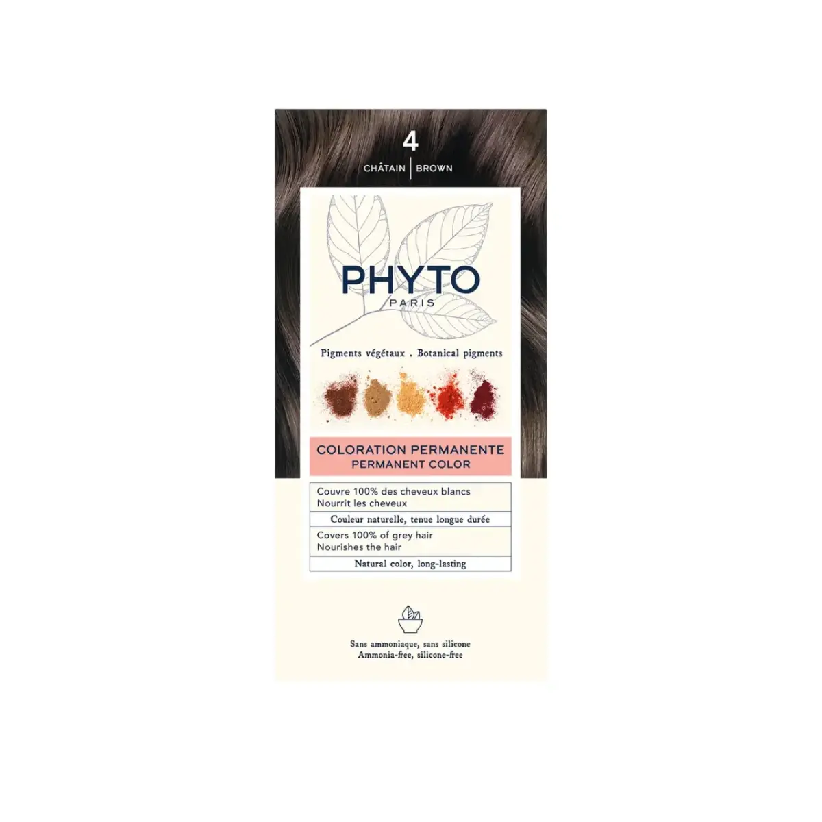 Phyto, Phytocolor, Permanent Hair Dye, 4 Brown, 50 ml