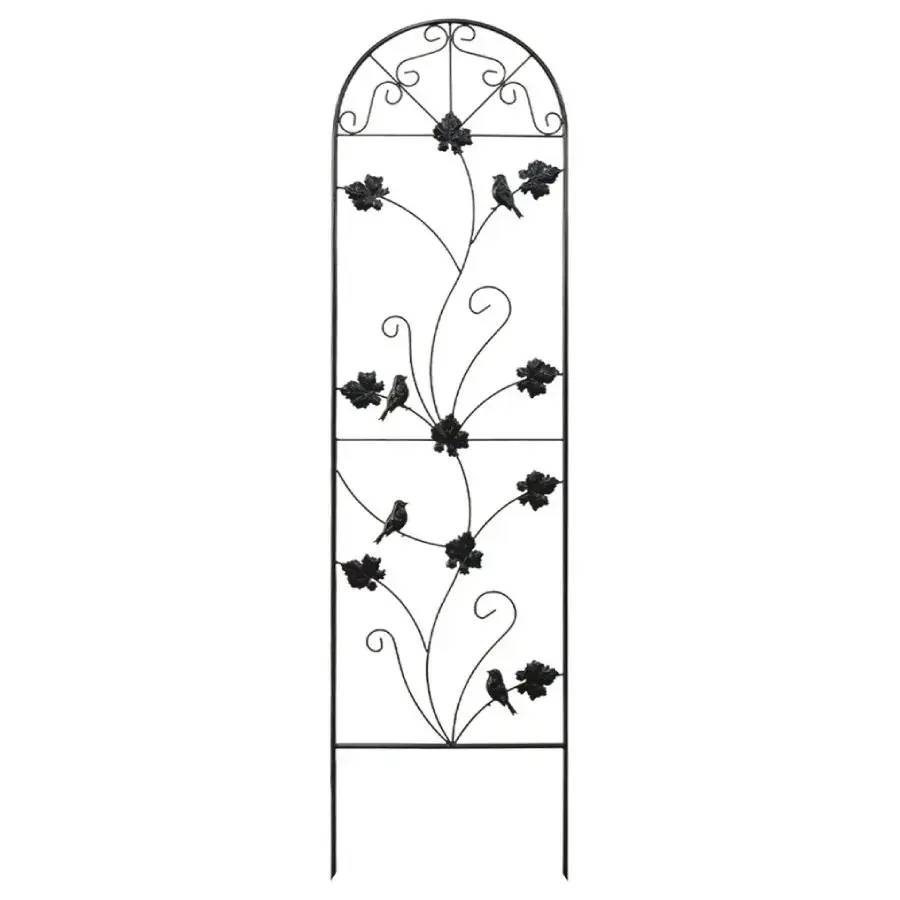 Decorative metal trellis 43x162cm, black