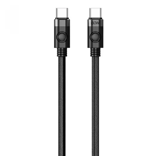 Orico CDX-60CC-BK-BP-IP datu pārraides un uzlādes vads | USB-C uz USB-C | 60W | 1m | melns