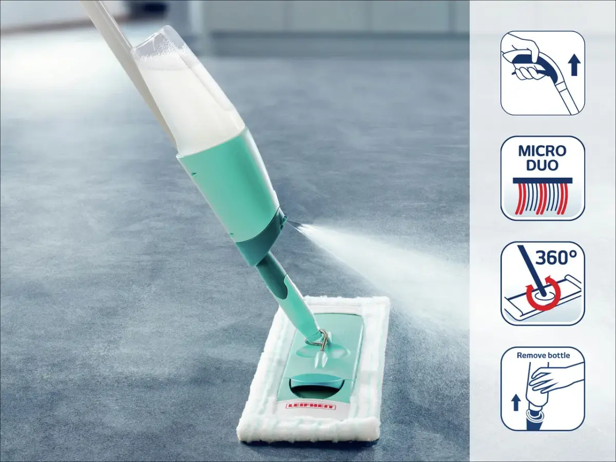 LEIFHEIT Grīdas birste ar smidzinātāju Easy Spray XL 42cm