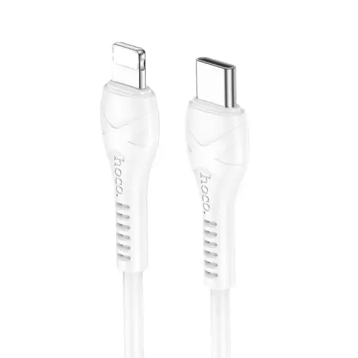 Hoco X37 провод для передачи данных и зарядки | USB-C на Lightning | PD | 27W | 1m | белый