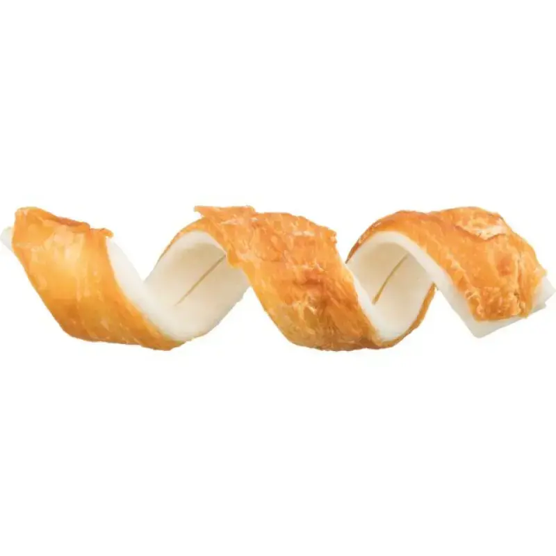 Gardums suņiem - Trixie Denta Fun Chicken Chewing Curl, bulk, 15cm, 35g/iepak. 50 gab