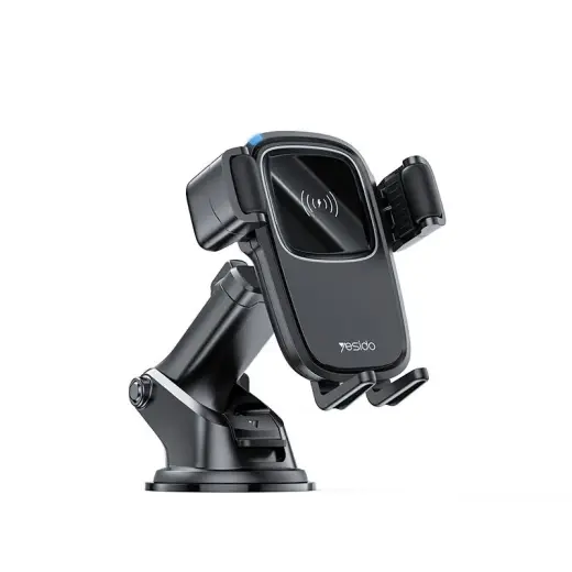 YESIDO CAR HOLDER C187 (2IN1 SET) WIRELESS 15W BLACK