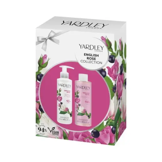 Set Yardley: English Rose, Hydrating, Body Milk, 250 ml + English Rose, Moisturizing, Floral, Body Wash, Body, 250 ml