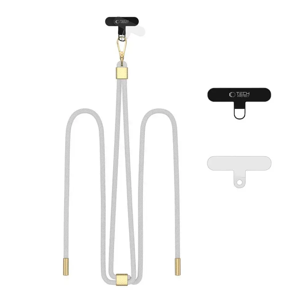 TECH-PROTECT C2S ROPE CROSSBODY STRAP CRAYON GREY|GOLD