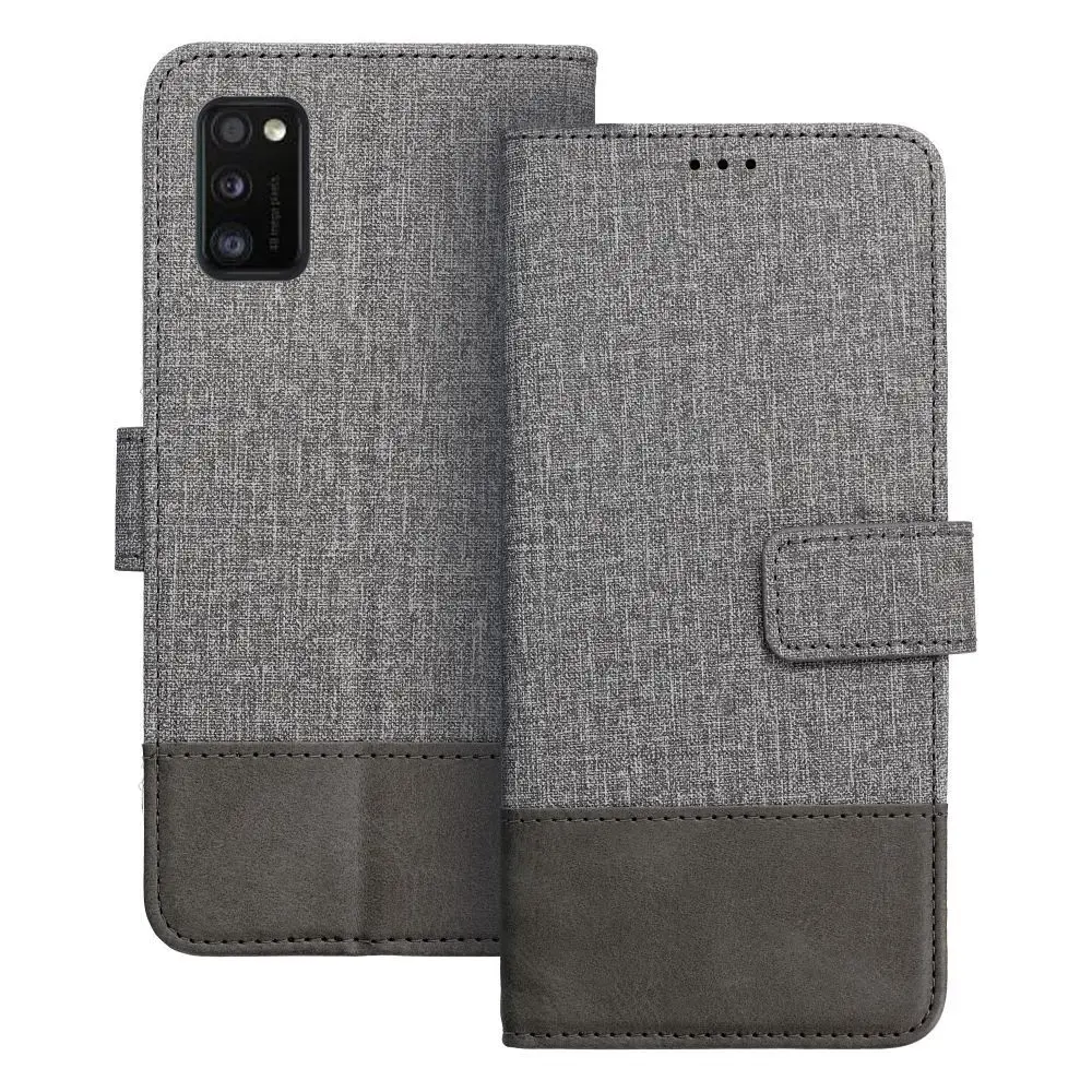 Gomma Book grāmatveida maciņš telefonam Samsung Galaxy A41 (A415) pelēks