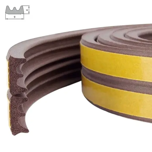 Sealing rubber double E profile brown (2x75m) m