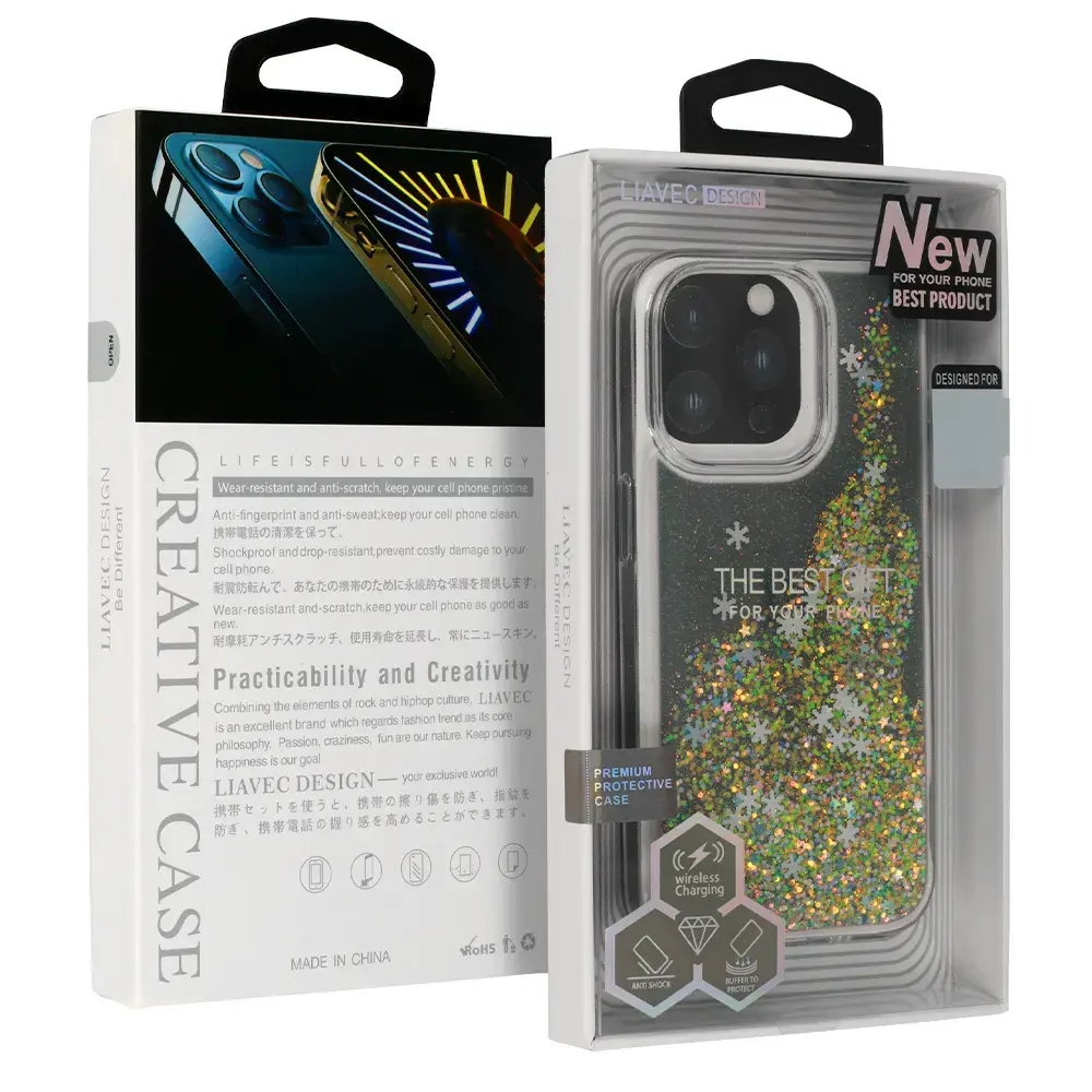 Snowflake Series Case for Iphone 15 Plus black