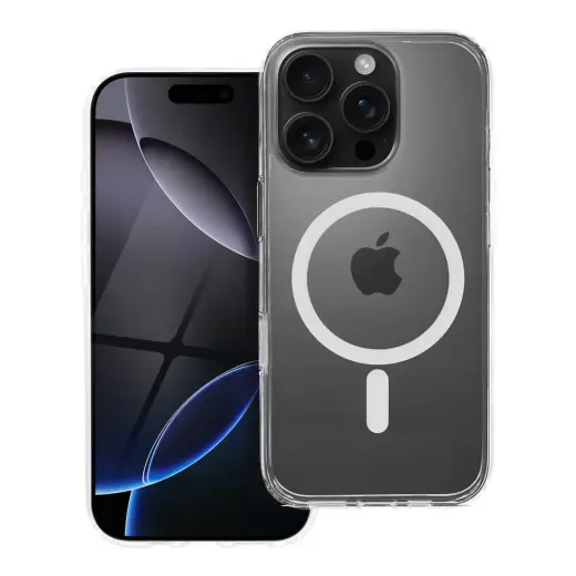 Forcell F-Protect Clear Hybrid Premium telefoni ümbris MagSafe toega iPhone 16 Pro läbipaistev