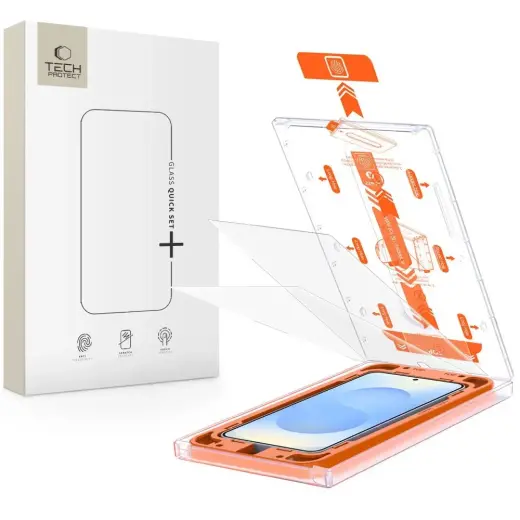 Tech-Protect Quick Set+ karastatud kaitseklaas telefonile Samsung Galaxy S25 (S931) paigaldusraamiga (2 tk.)
