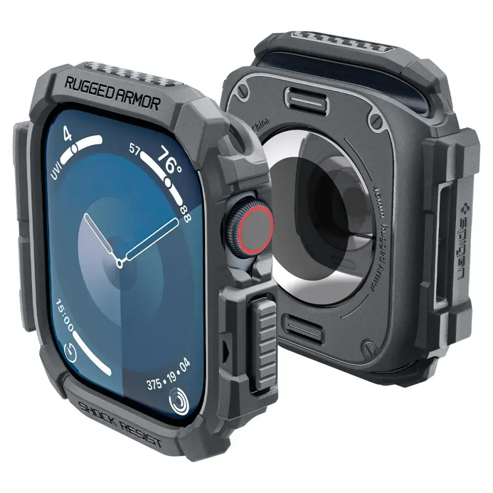 SPIGEN RUGGED ARMOR APPLE WATCH 10 (46 MM) TUMŠI PELĒKS