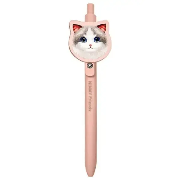 Nimmy Zestaw 2w1 notatnik + długopis      różowy|pink Big Eyed Pet 2.0 Cat
