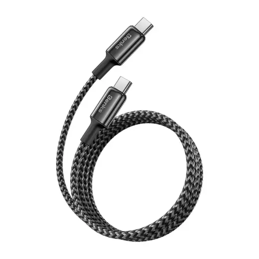 Benks D49 datu pārraides un uzlādes vads | USB-C uz USB-C | 60W | 1.2m | melns
