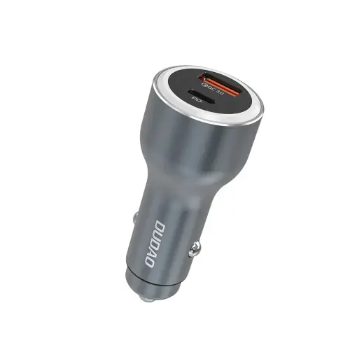 Зарядка для автомобиля Dudao R4Ultra | 120W | PD, QC | USB-A, USB-C | серый