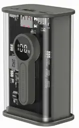 PowerBank Transparent 9000 mAh QC3.0 black