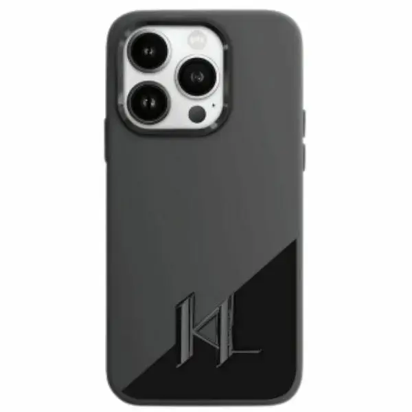 Karl Lagerfeld KLHMP16SSCMKMPCK iPhone    16 6.1" czarny|black hardcase Silicone Shadow Metal Initial MagSafe