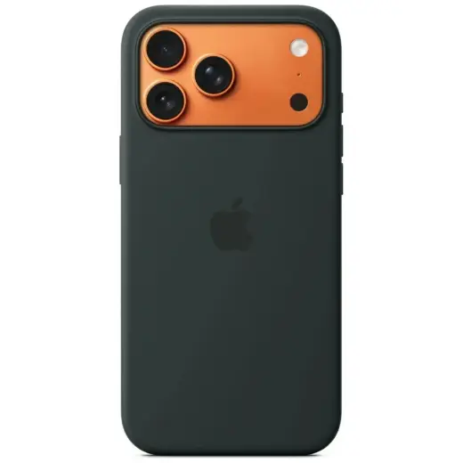 Silicone maciņš ar MagSafe atbalstu telefonam iPhone 17 Pro Max melns