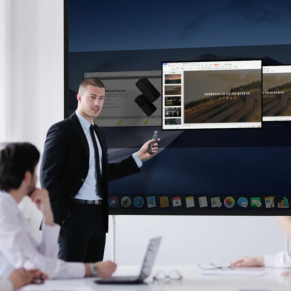 Baseus Orange Dot Wireless Laser Pointer for Presentations - Gray (Battery Not Included)