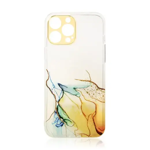Marble telefono dėklas iPhone 12 Pro oranžinis